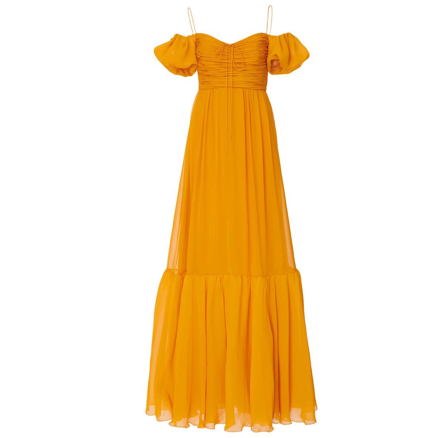 Viscose Backless Maxi Dress - Yellow Beach Vacation