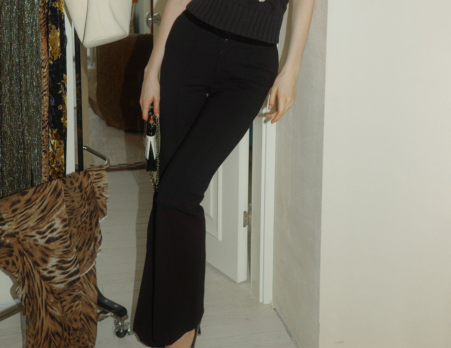 Knitted Tank Top - Hollow-Out Design