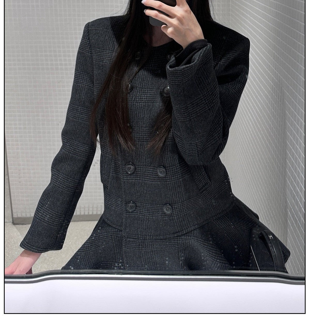 Polyester Coat Set - Elegant Gray