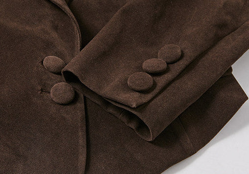Suede Jacket with Tailored Fit and Versatile Style