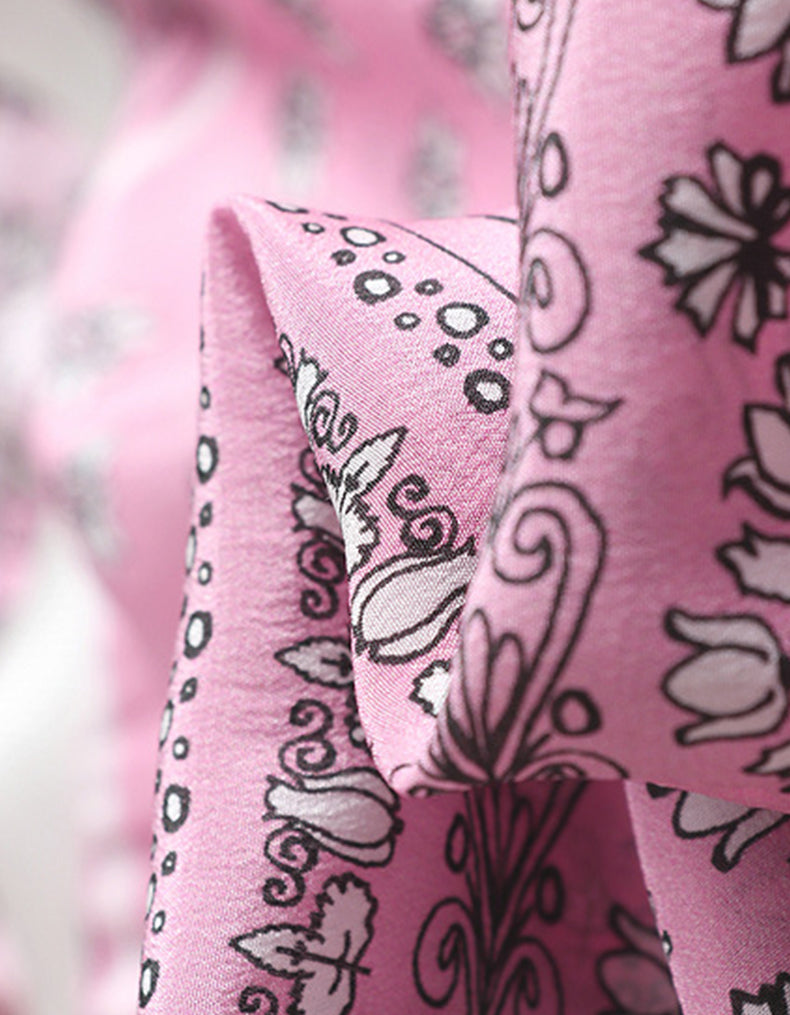 シルクピンクTシャツ