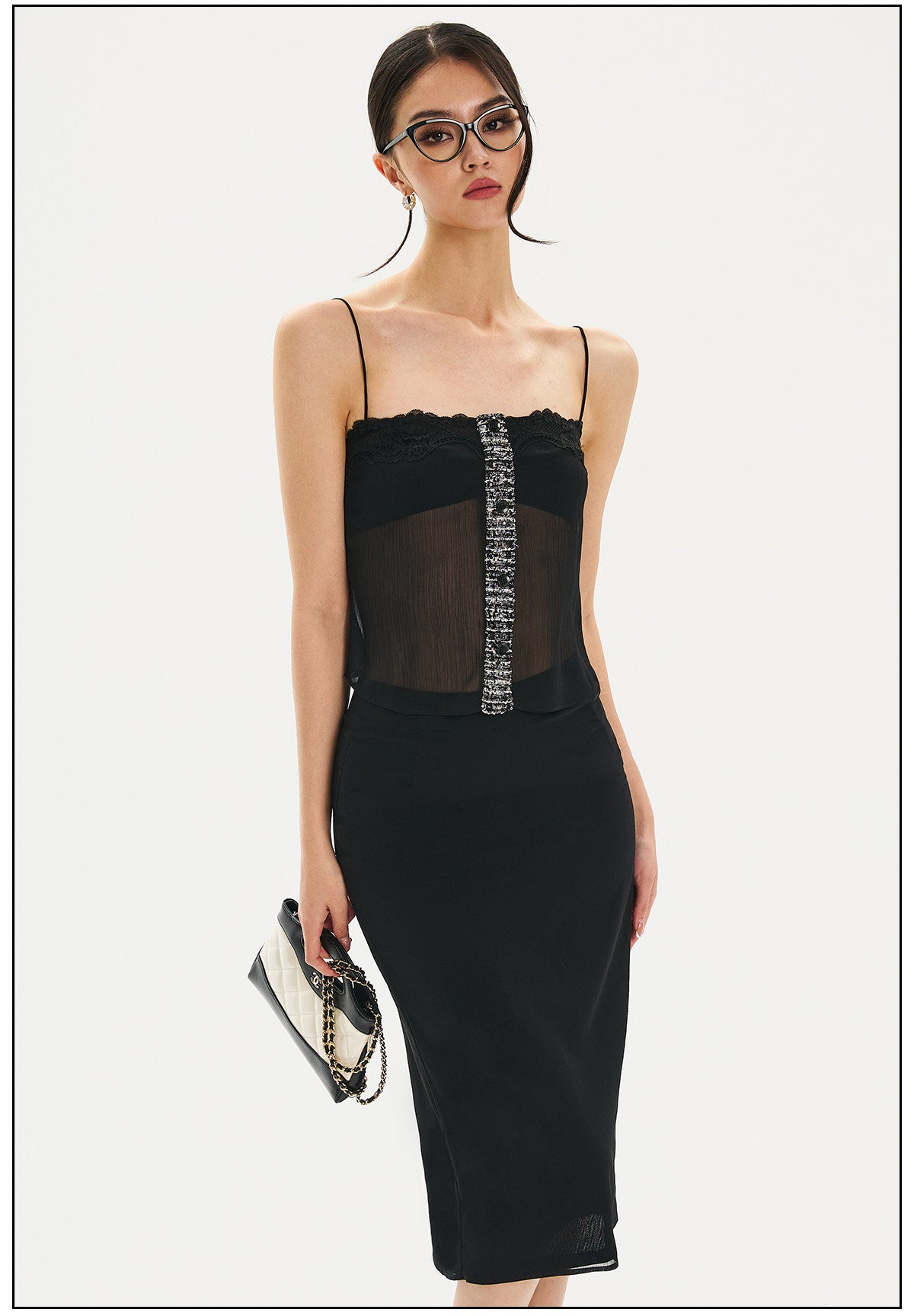 Mulberry Silk - Elegant Top and Skirt Two-Piece Set
