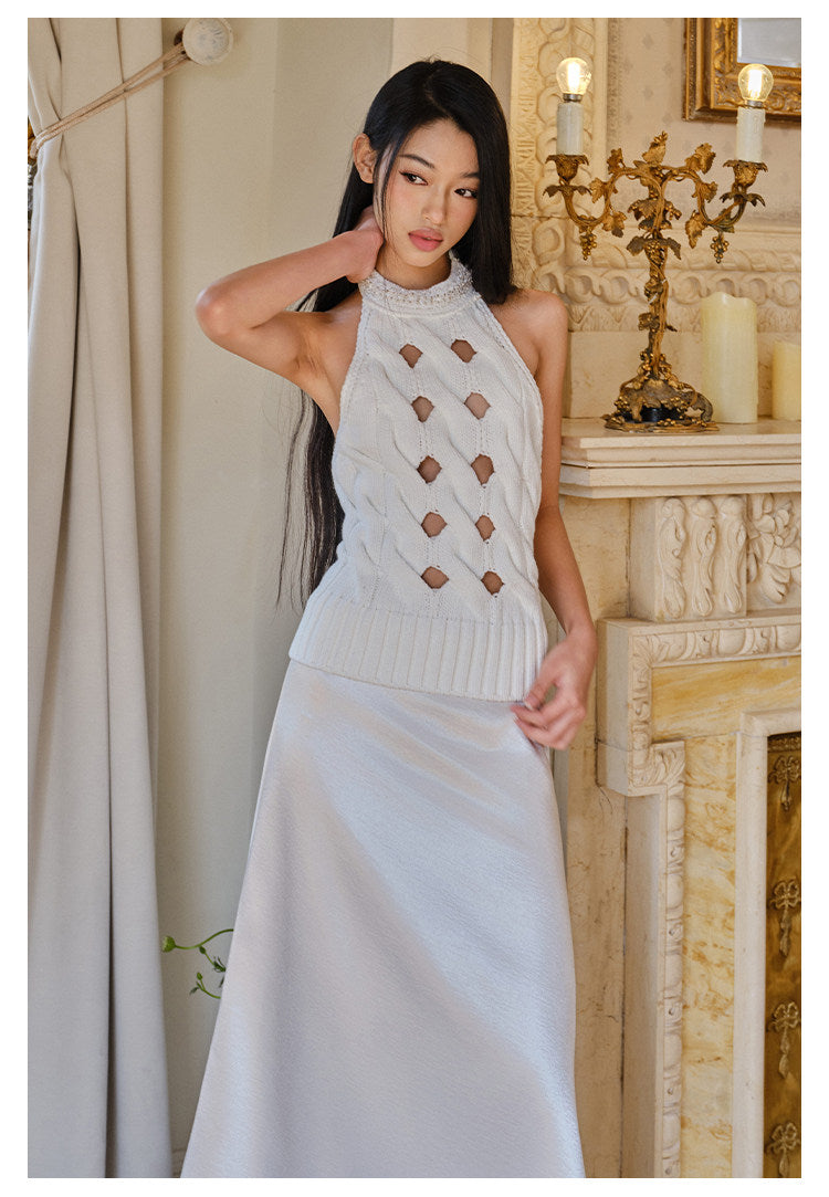 Knitted Top with Bling Design