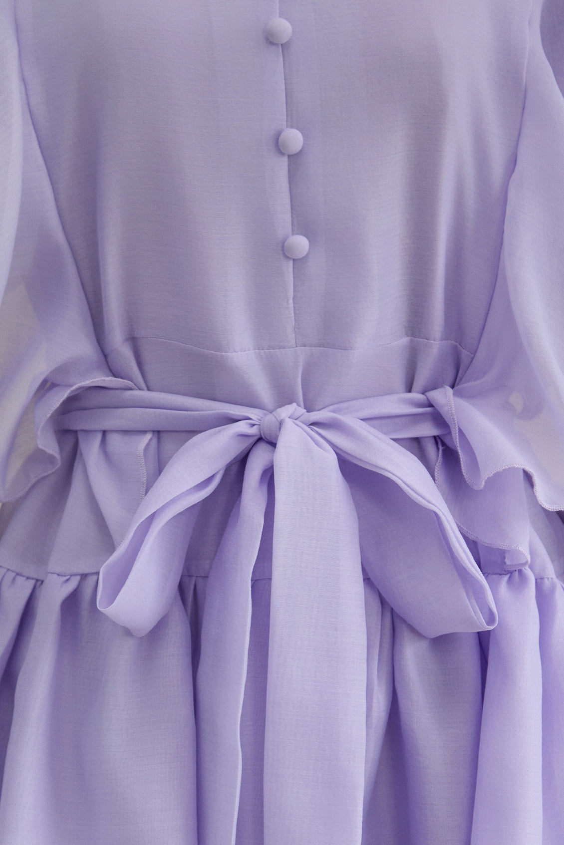 Heidi Lovely Lavender Ruffle Mini Dress