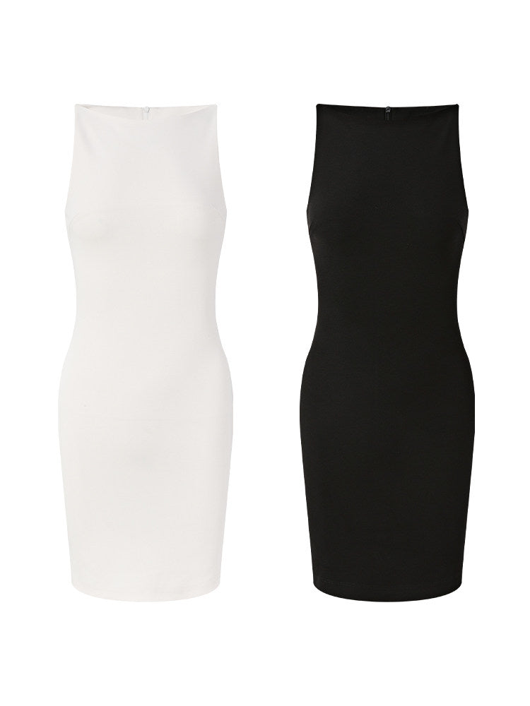 Viscose Dress - Elegant Waist-Defined Design