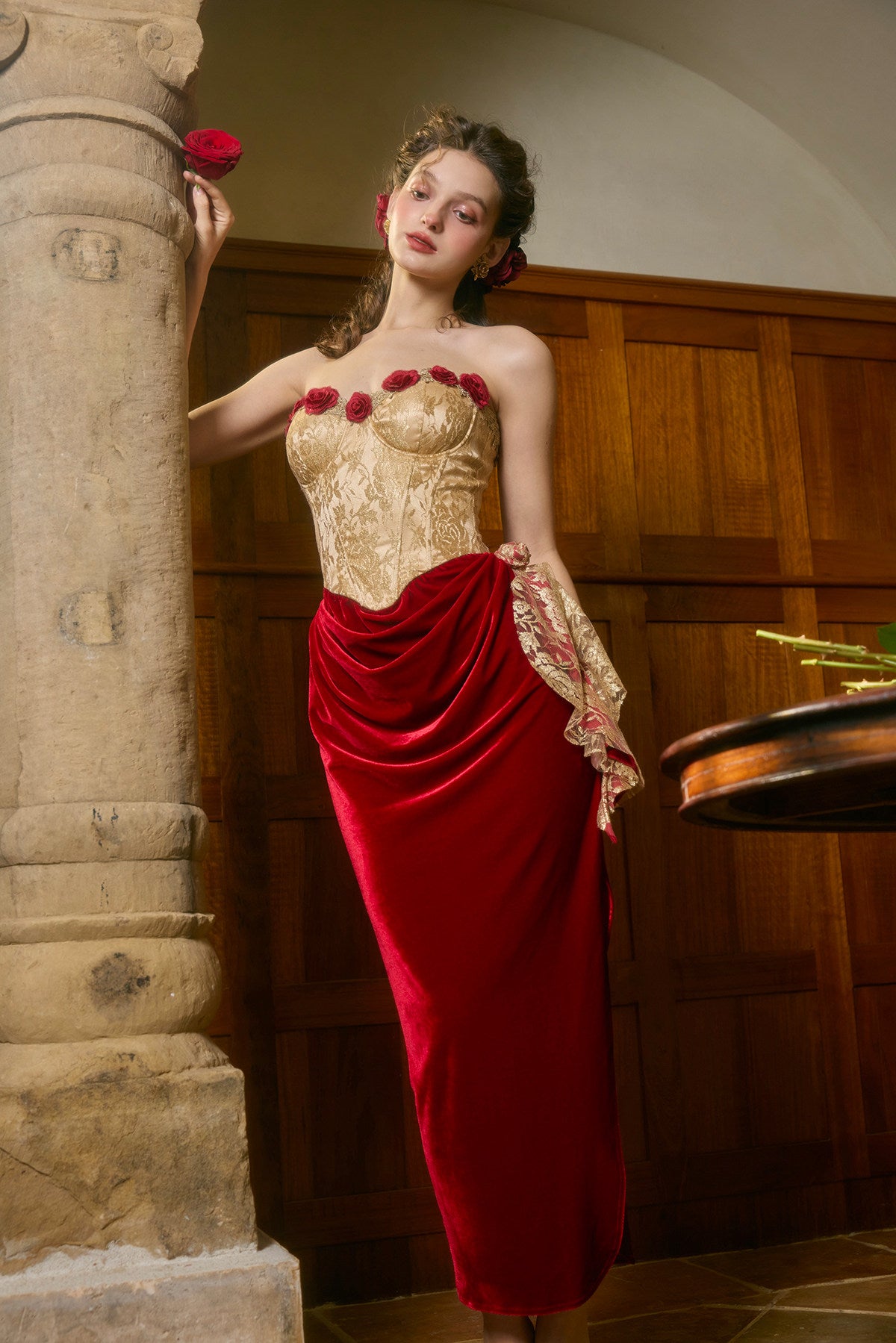 Lace Strapless Dress