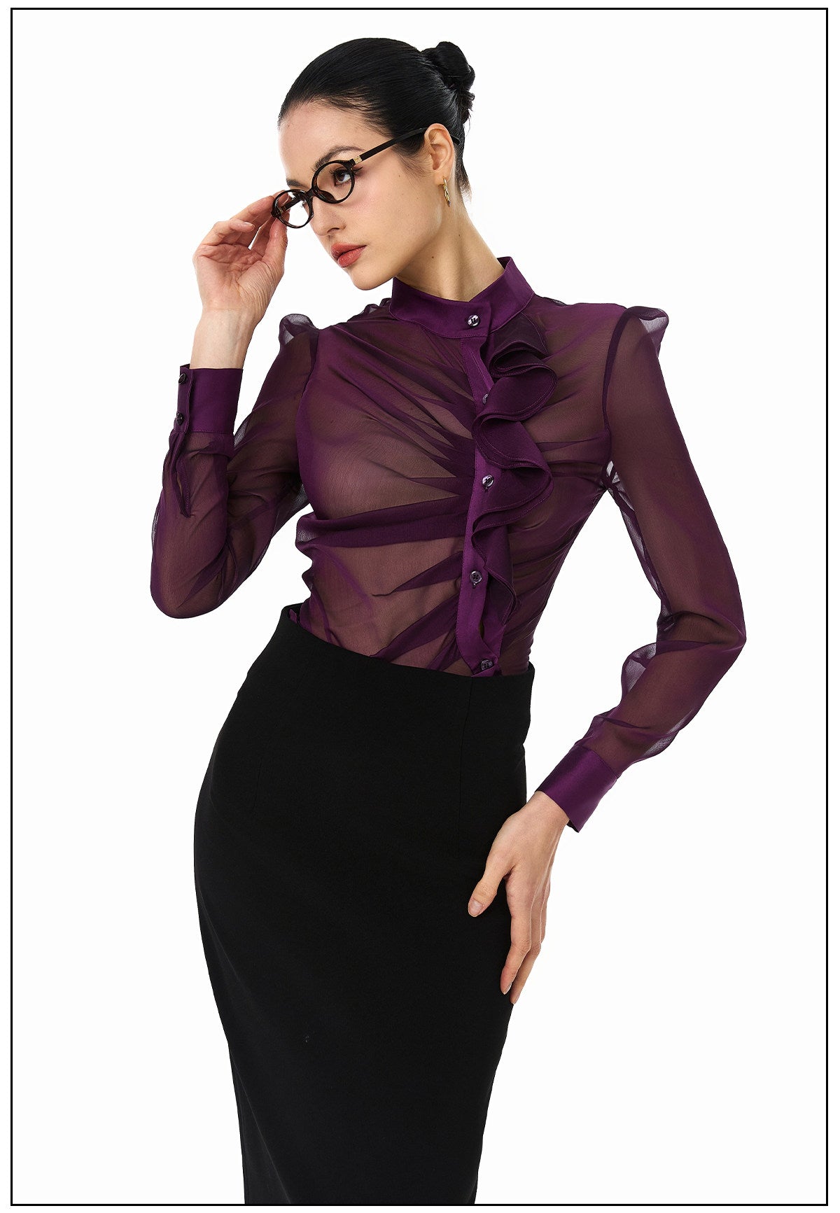 Sheer Viscose Blouse - Elegant and Lightweight