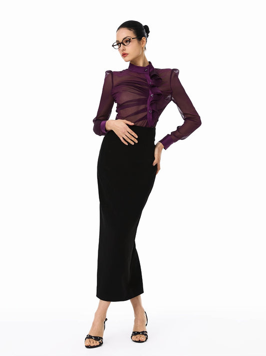 Sheer Viscose Blouse - Elegant and Lightweight