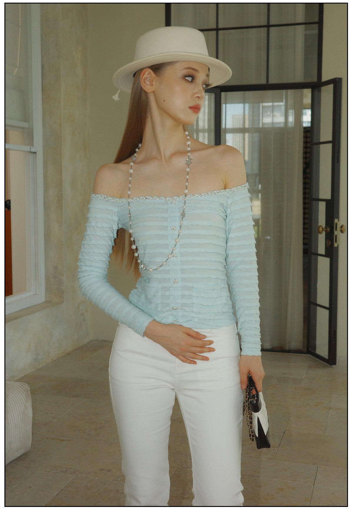 Elastic Off-Shoulder Top - Sweet Design