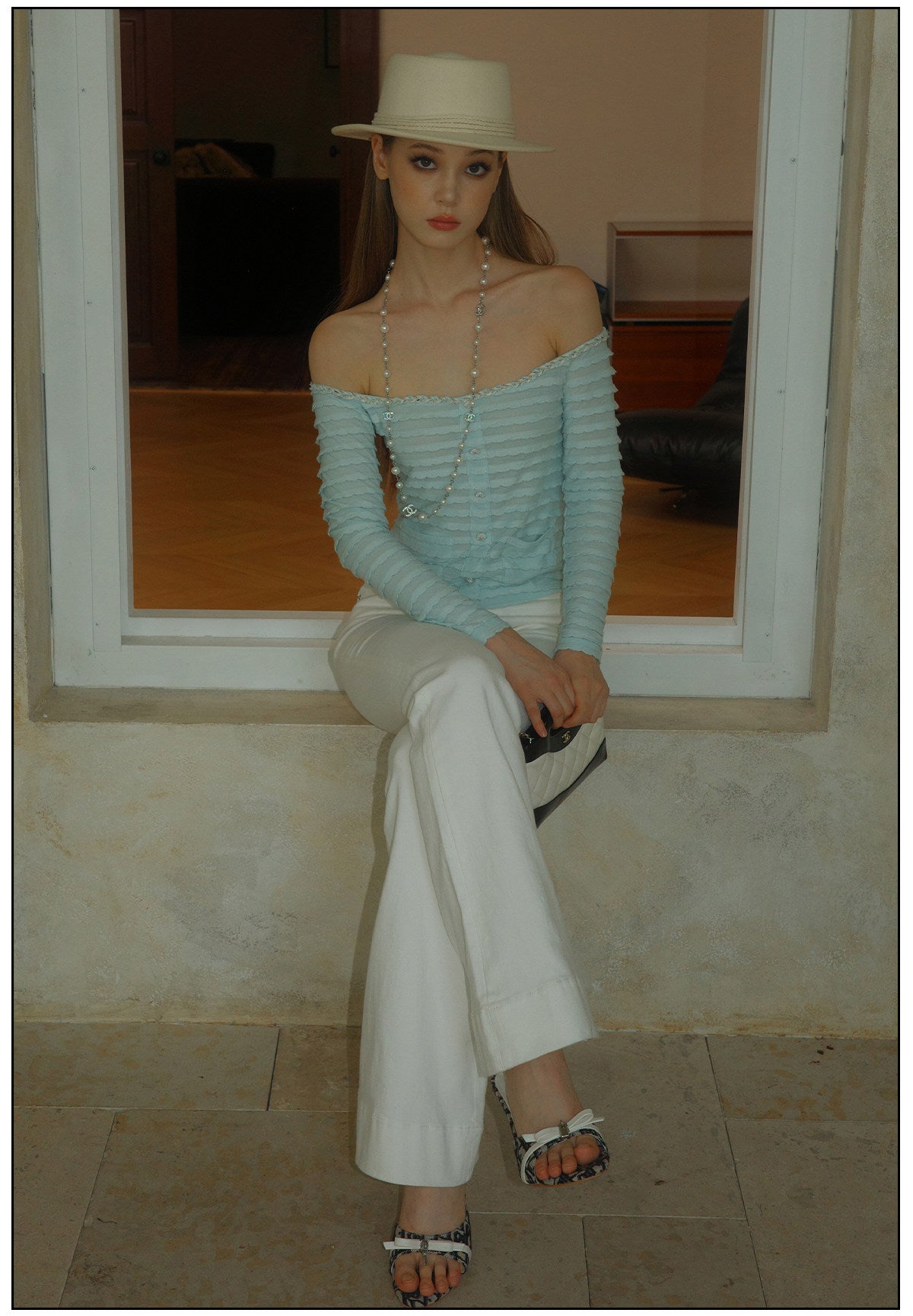 Elastic Off-Shoulder Top - Sweet Design