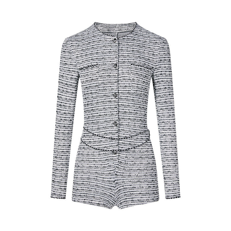 Viscose Jumpsuit with Belt - French Style