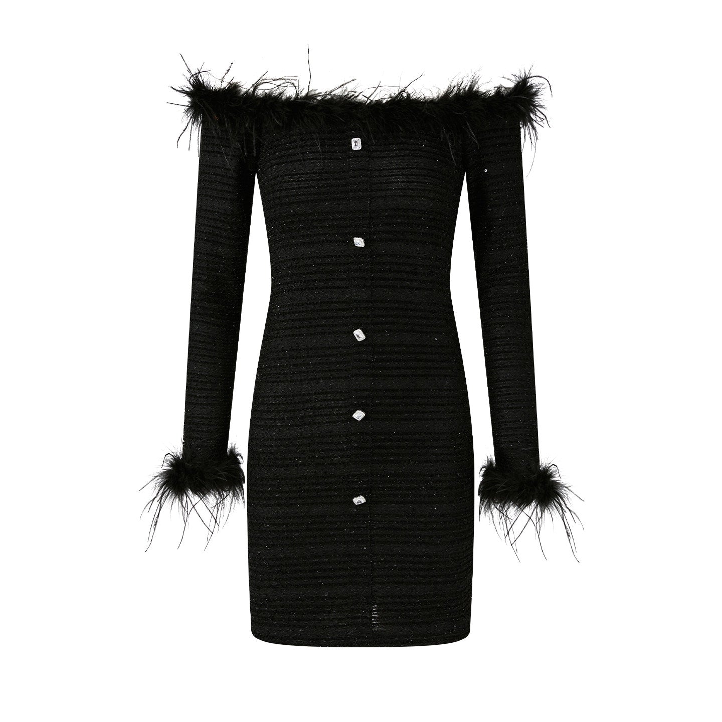 Polyester Dress - Elegant One-Shoulder Design