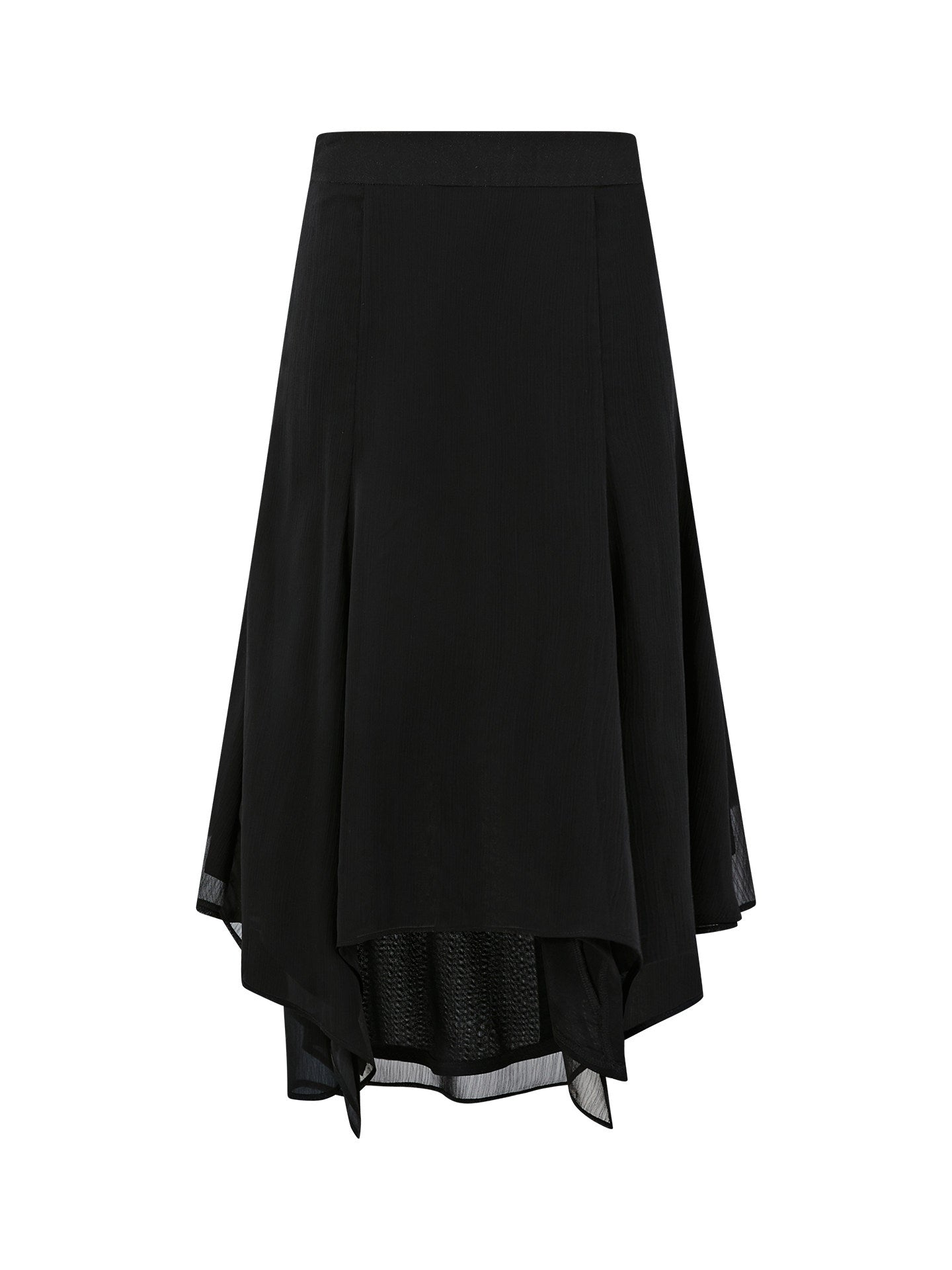 Polyester Skirt - Elegant Black Mesh Design