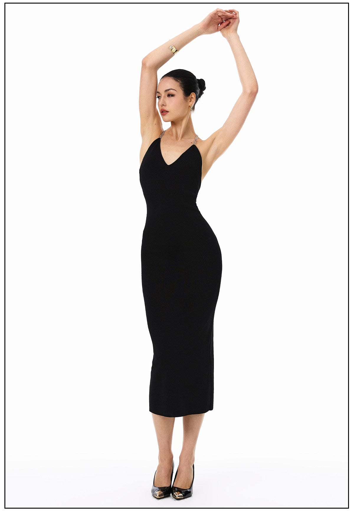 Bling Knit Dress - Fitted Evening Style