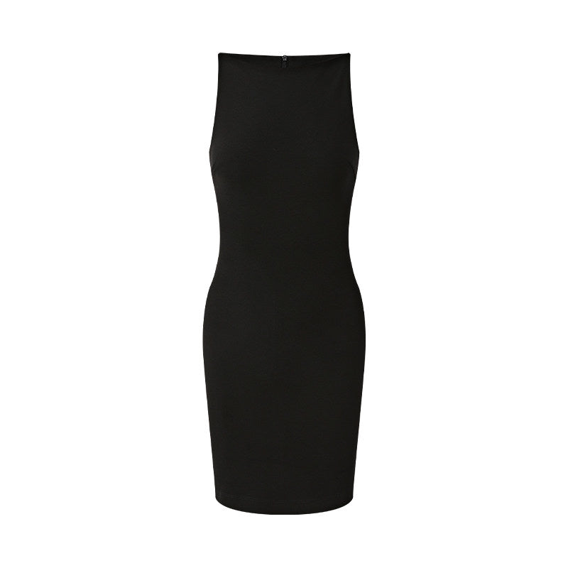 Viscose Dress - Elegant Waist-Defined Design