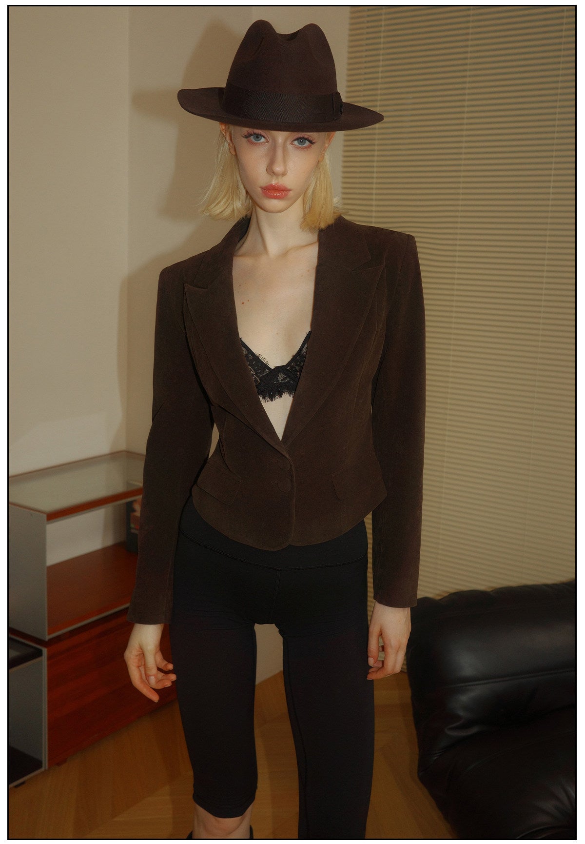 Suede Jacket with Tailored Fit and Versatile Style