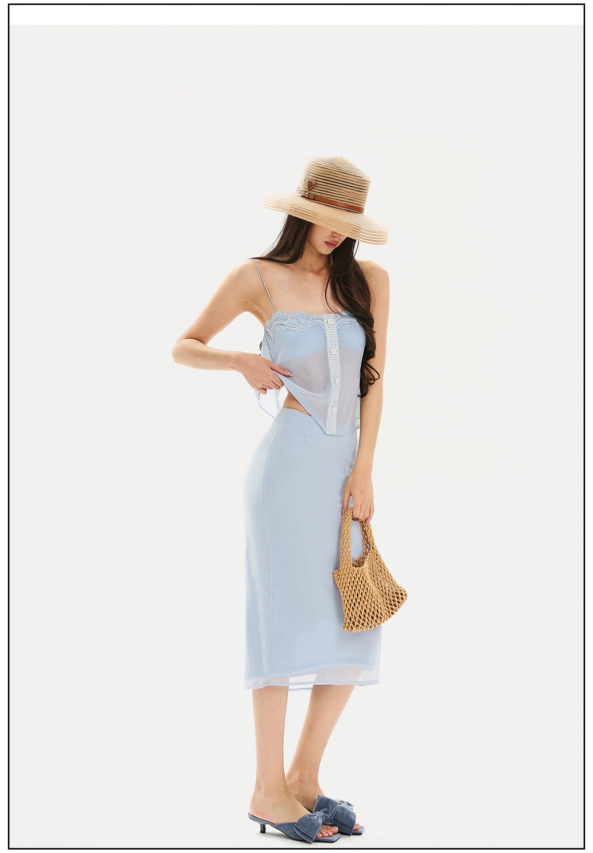 Mulberry Silk - Elegant Top and Skirt Two-Piece Set