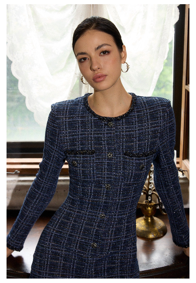 Navy Dress - Modern Chic Style