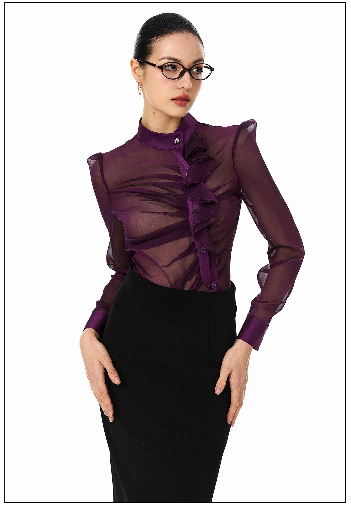 Sheer Viscose Blouse - Elegant and Lightweight
