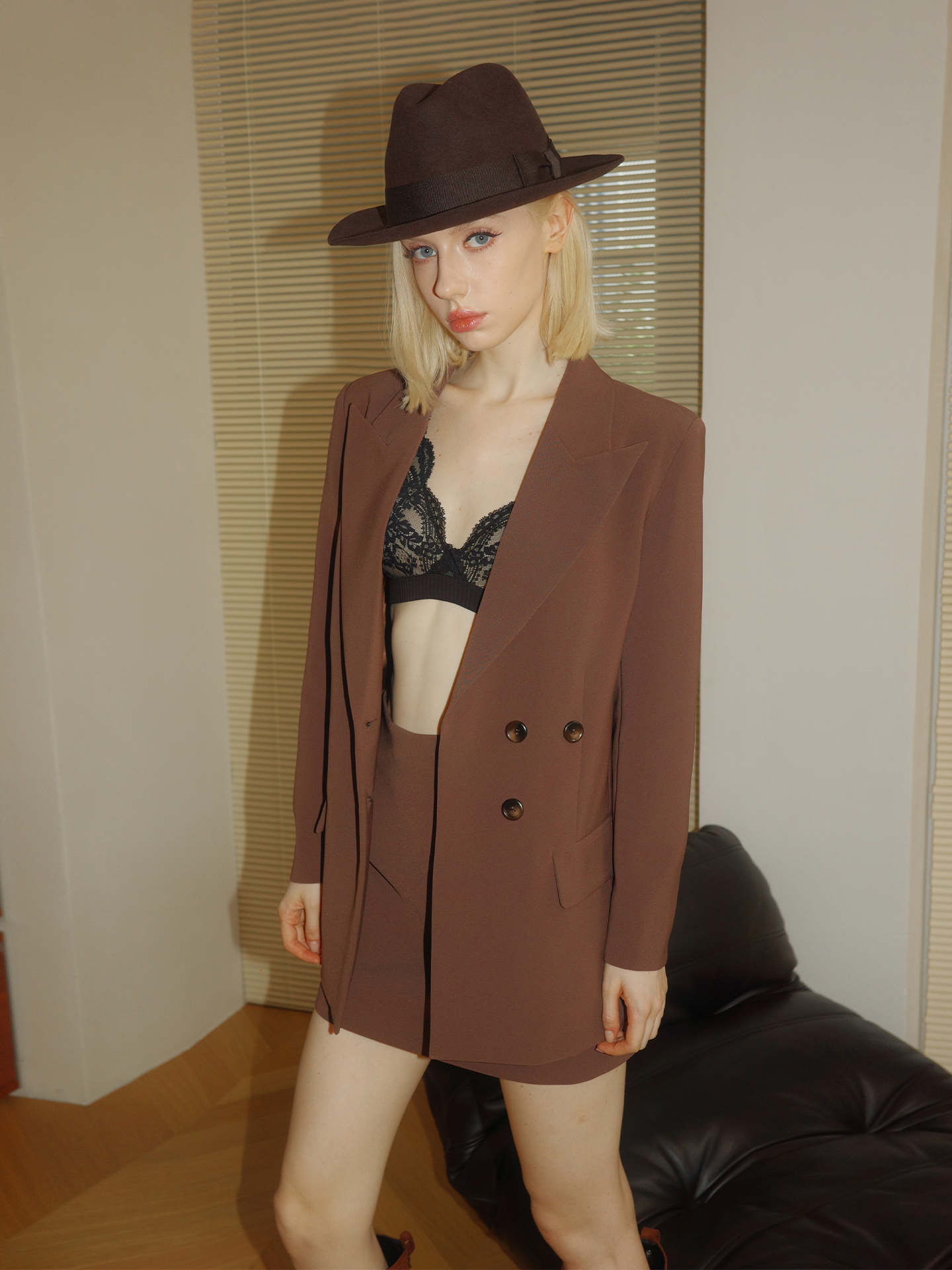 Mulberry Silk - Vintage Top and Skirt Two-Piece Set