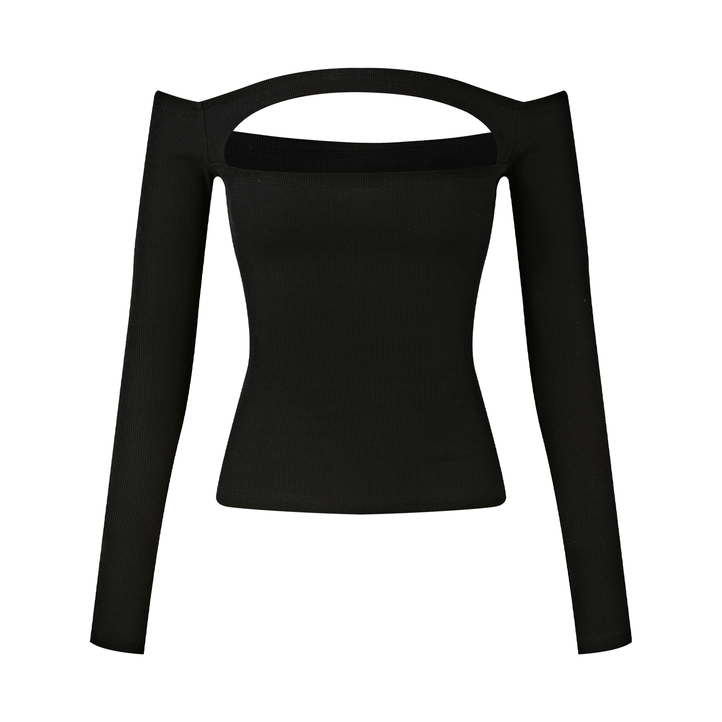 Mulberry Silk Off-Shoulder Long Sleeve Top
