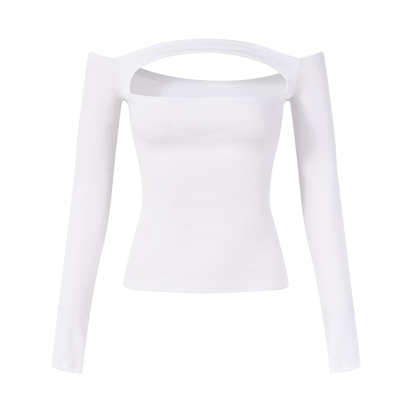 Mulberry Silk Off-Shoulder Long Sleeve Top
