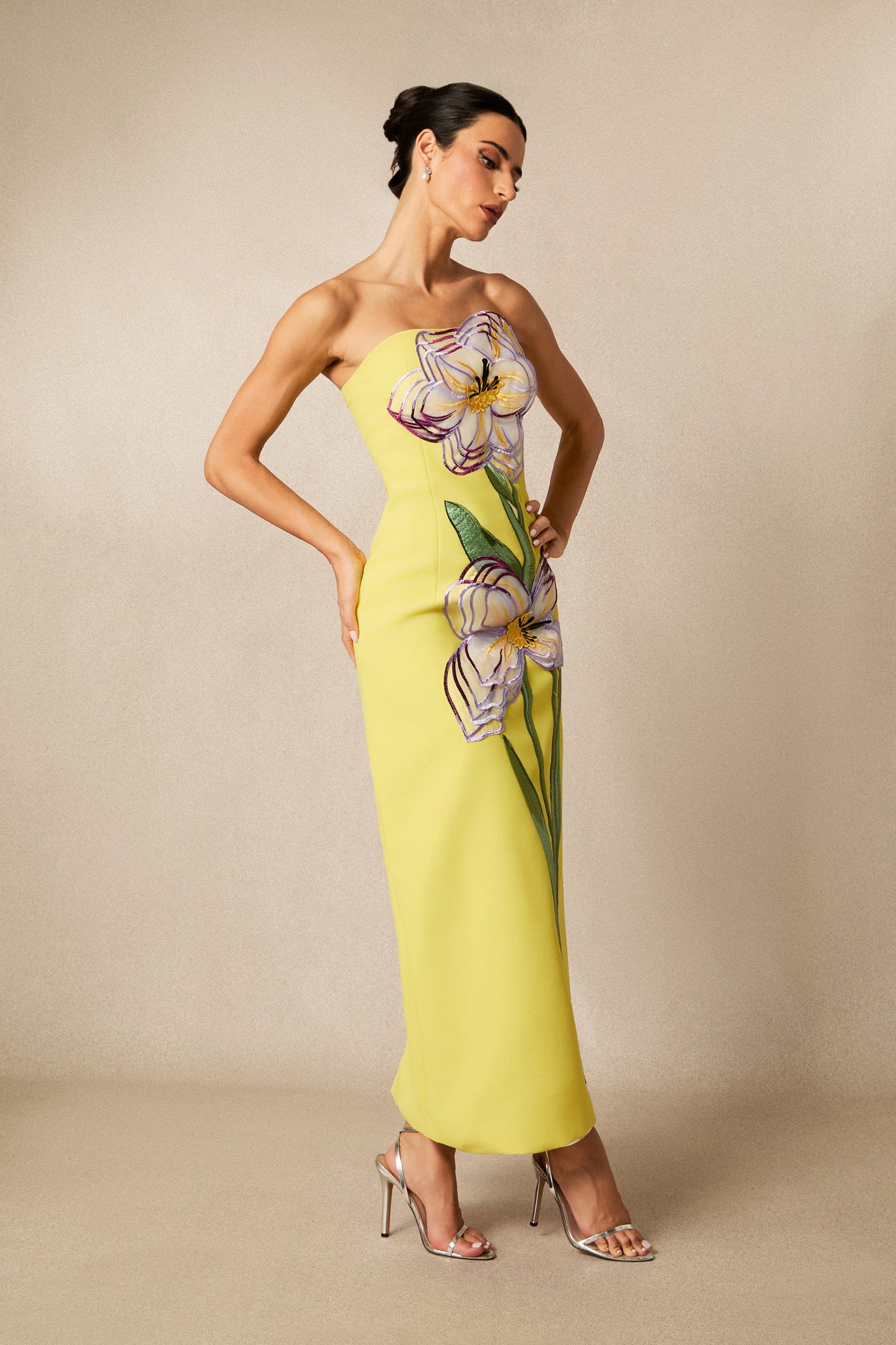 Finn Floral Strapless Maxi Dress