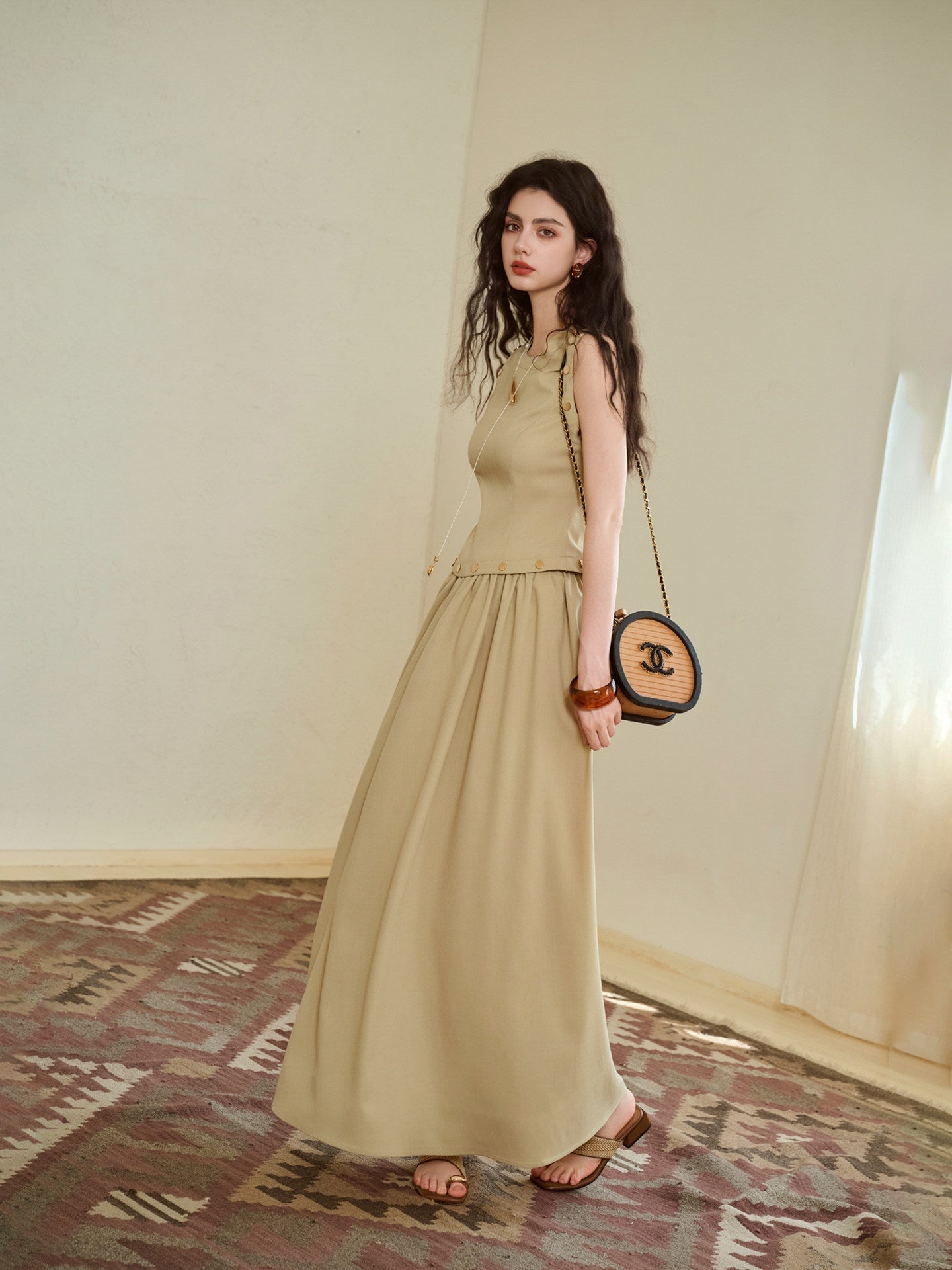 Viscose Top and Skirt Set - Textured Design