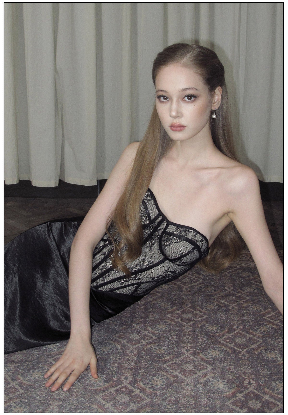 Lace Corset Top - Elegant Satin Finish