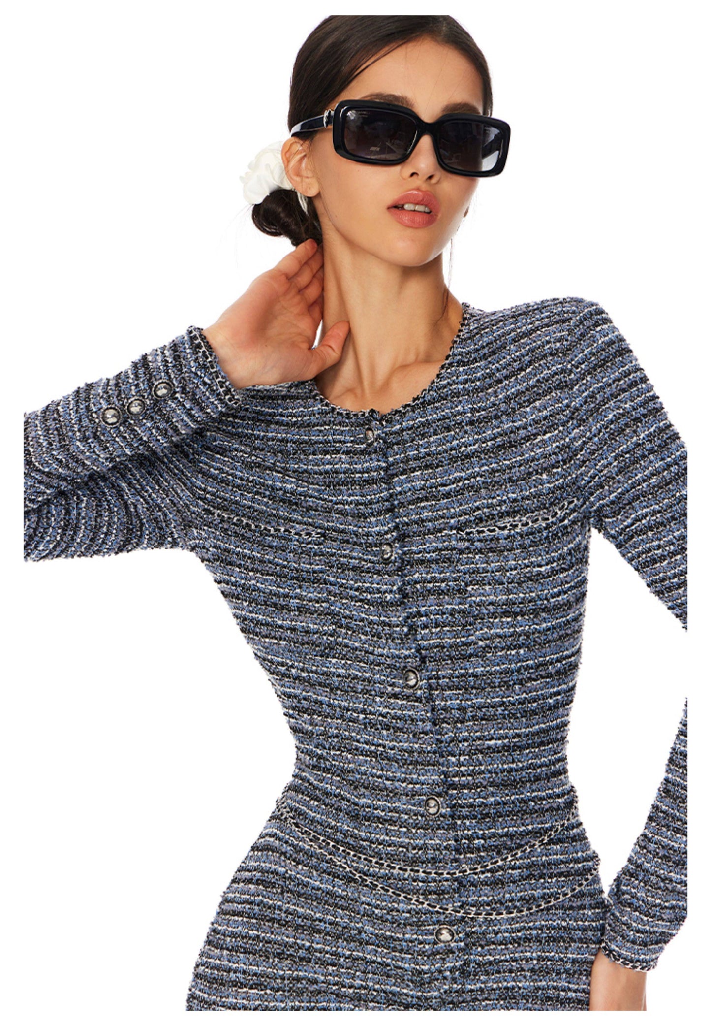Viscose Jumpsuit with Belt - French Style