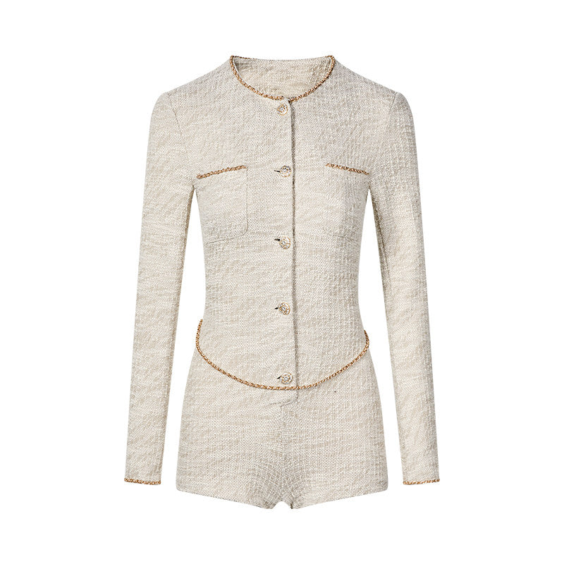 Viscose Jumpsuit with Belt - French Style