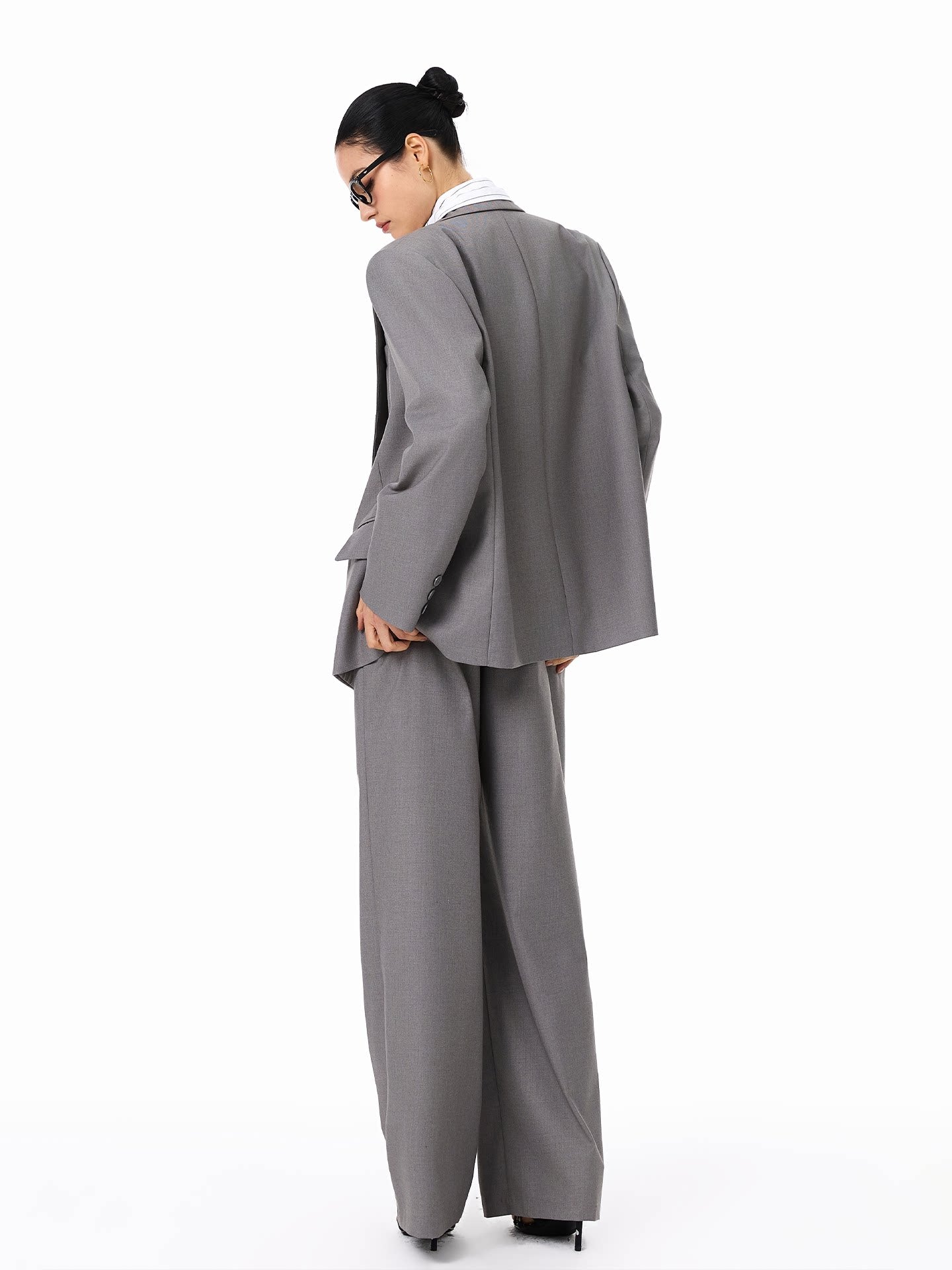 Viscose - Elegant Top and Tailored Pants Two-Piece Set