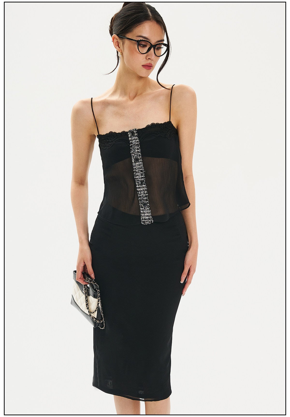 Mulberry Silk - Elegant Top and Skirt Two-Piece Set