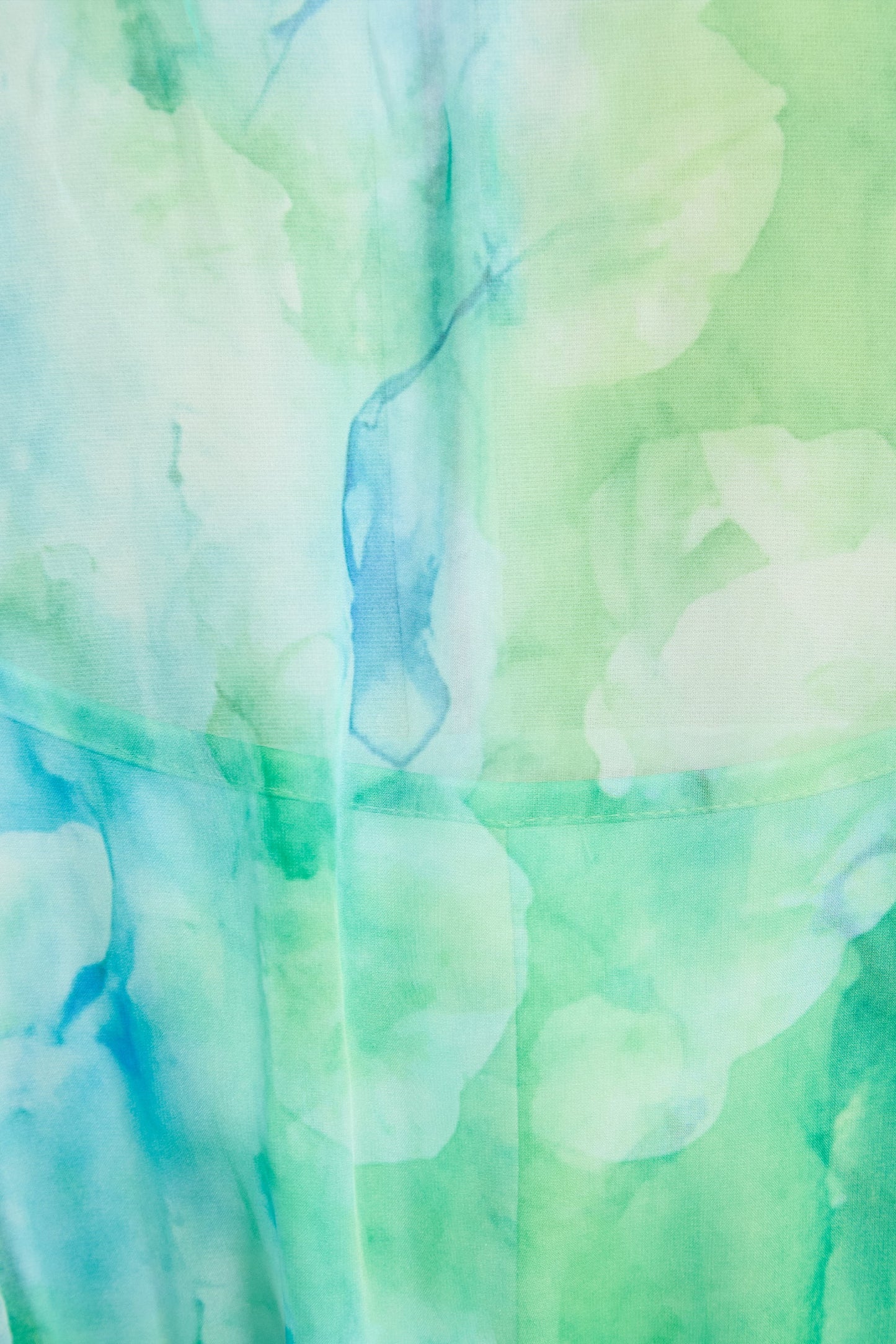 Selene Mint Green Abstract Print Tiered Ruffle Maxi Dress