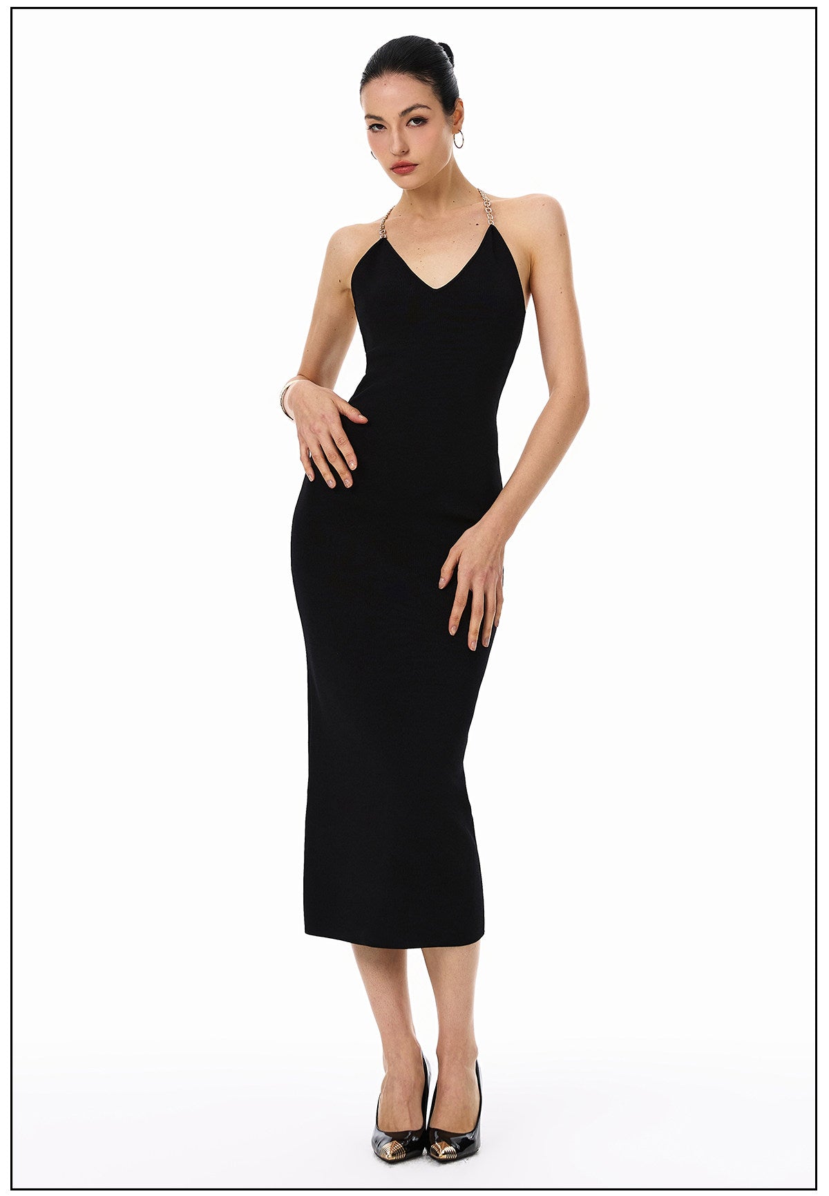 Bling Knit Dress - Fitted Evening Style