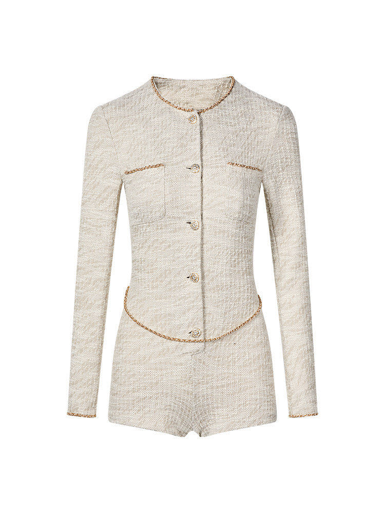 Viscose Jumpsuit with Belt - French Style
