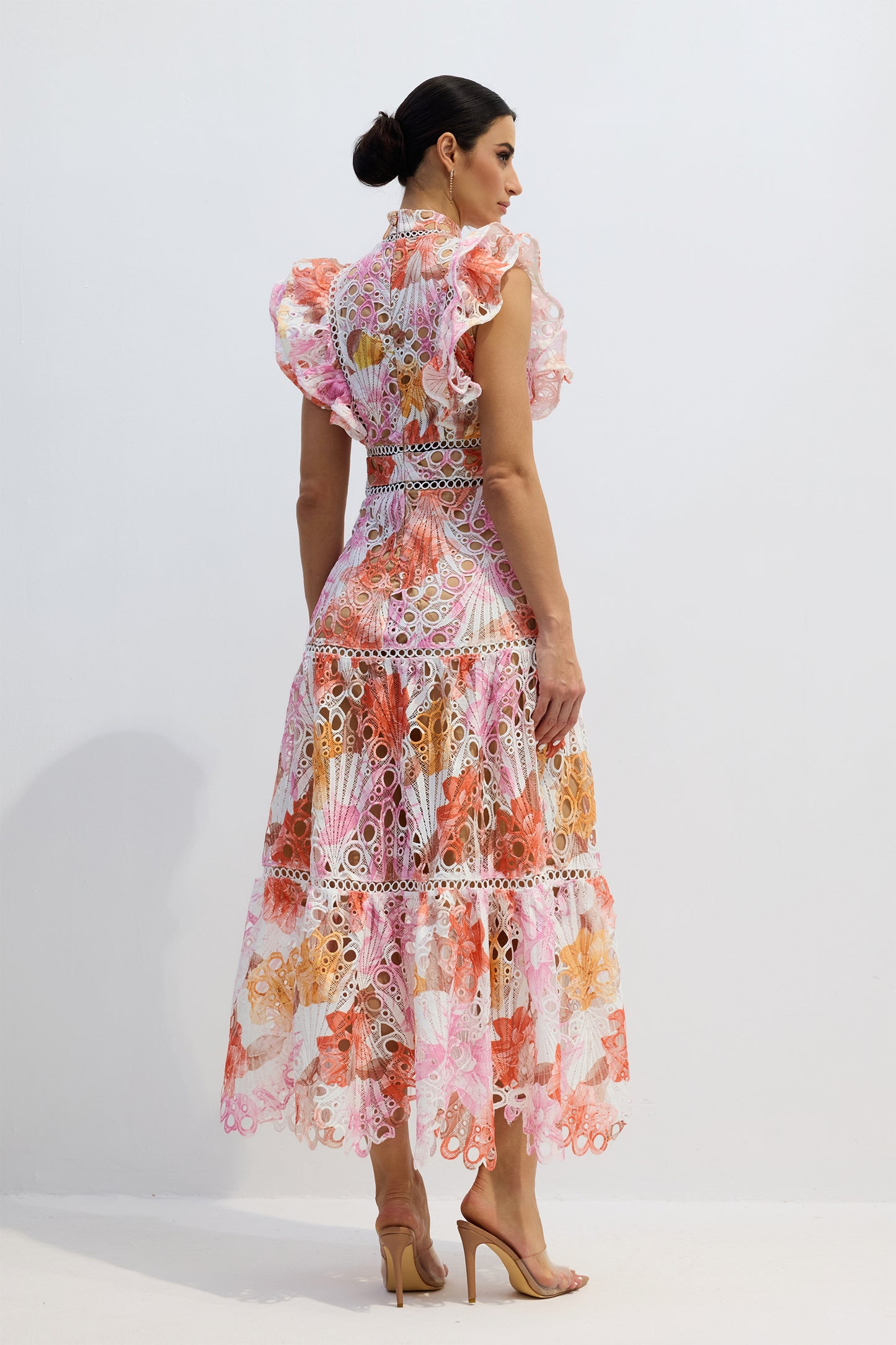 Trendy Lace Embroidered Maxi Dress