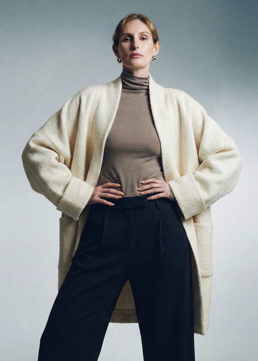 Woolen Mid-Length Coat - Single-Breasted Winter Style