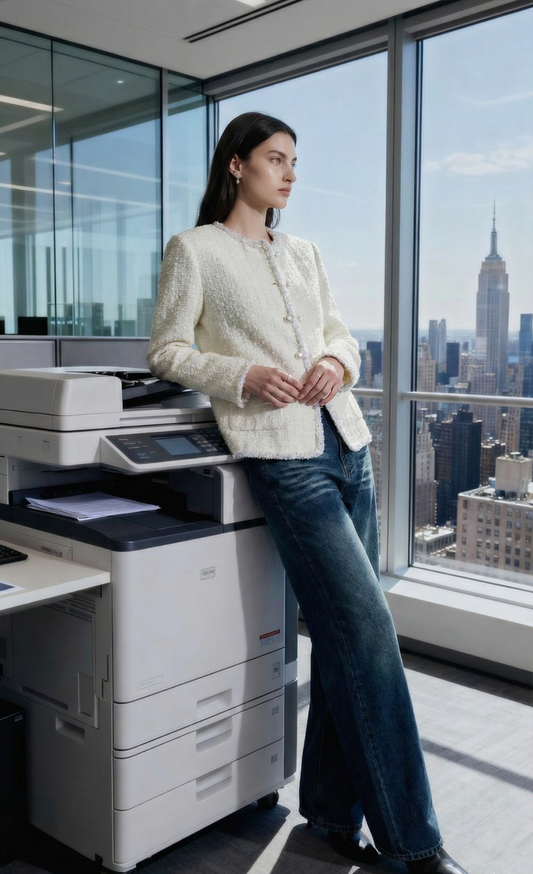 Wool Blend Winter Coat - Elegant Buttoned Fragrance Style