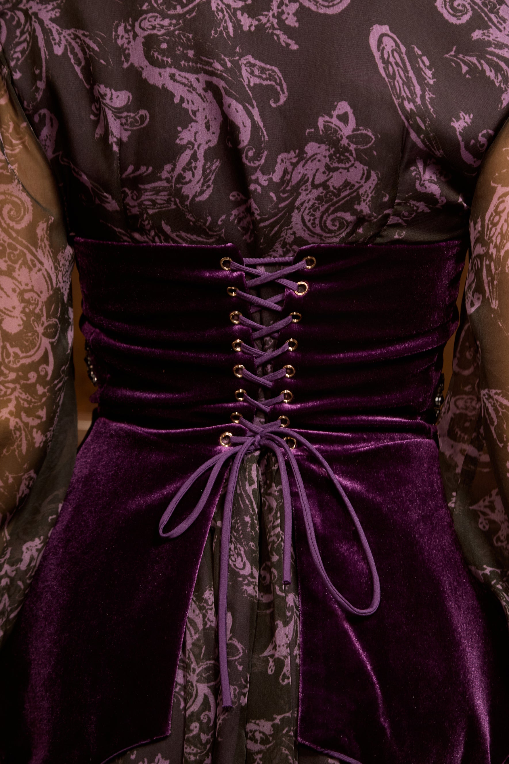 Sophisticated Velvet Floral Maxi Dress