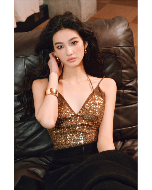 Cupro Silk Two-Piece Set - Adjustable Halter Neck