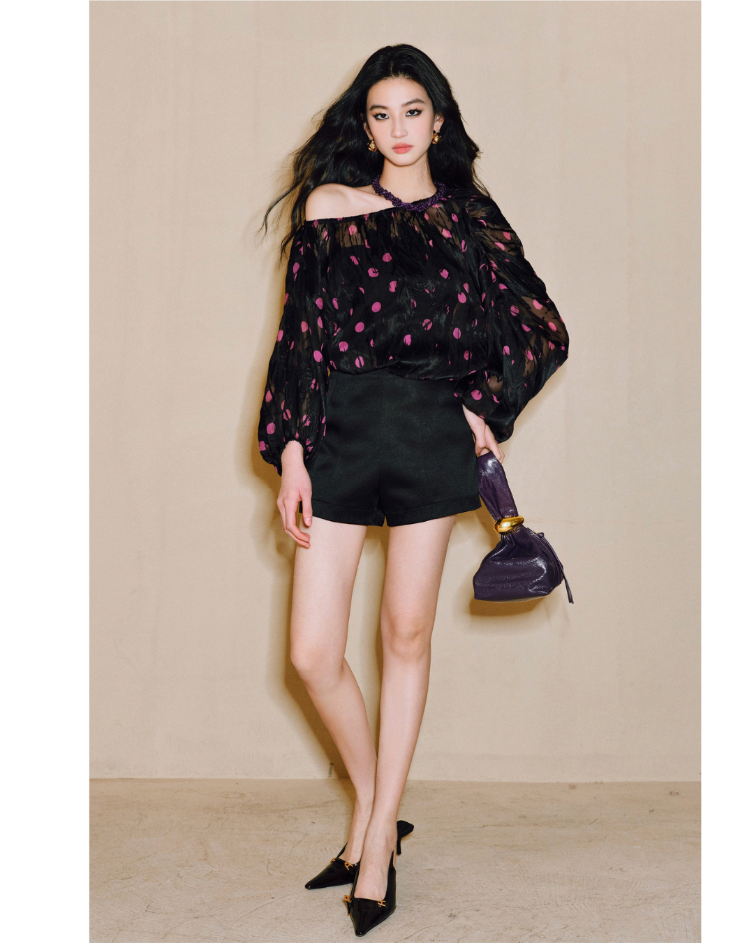 Rayon Off-Shoulder Top - Vintage Leopard Print