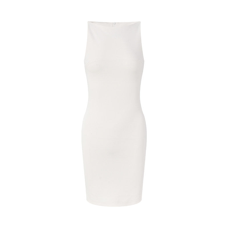 Viscose Dress - Elegant Waist-Defined Design