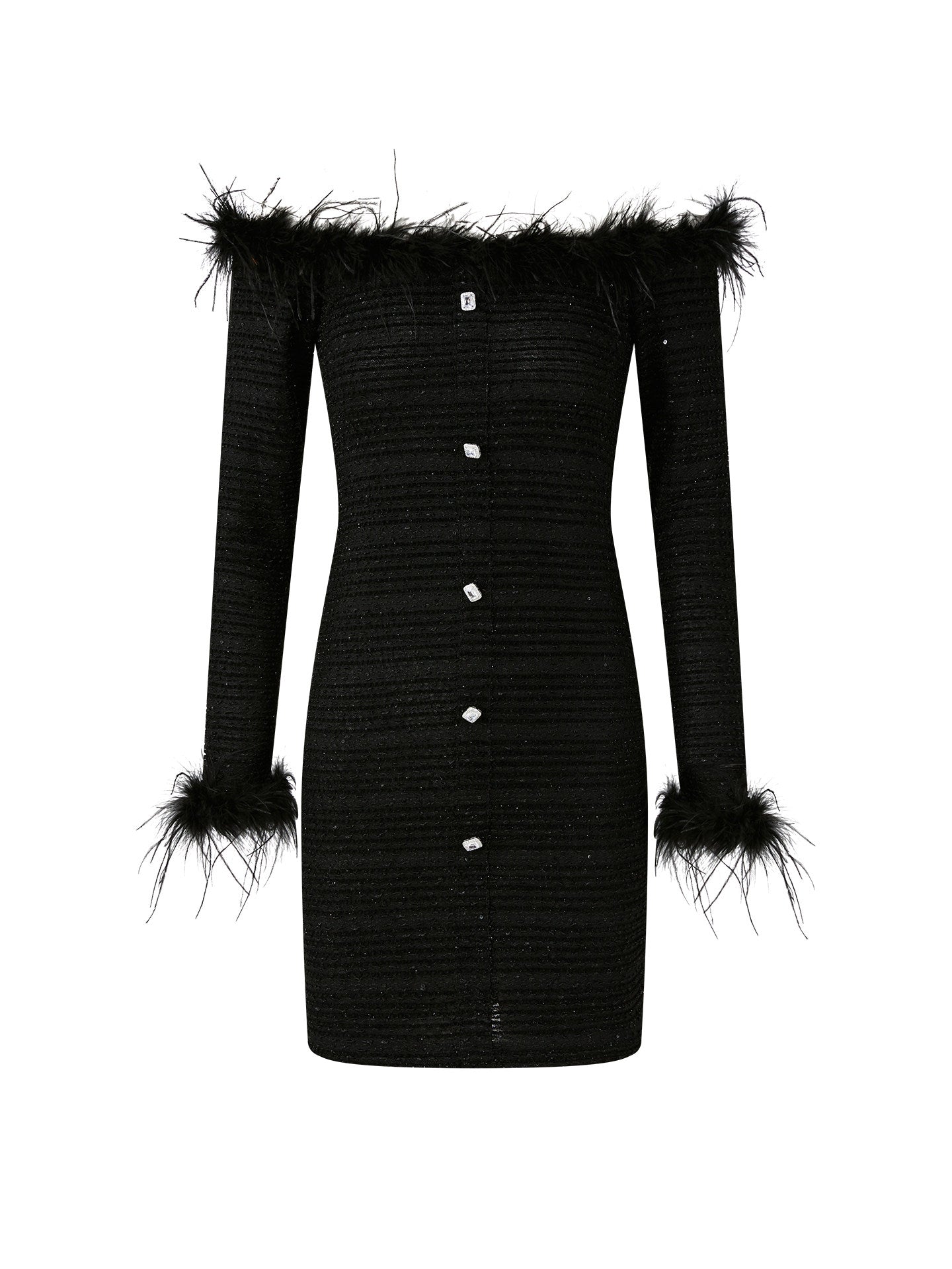 Polyester Dress - Elegant One-Shoulder Design