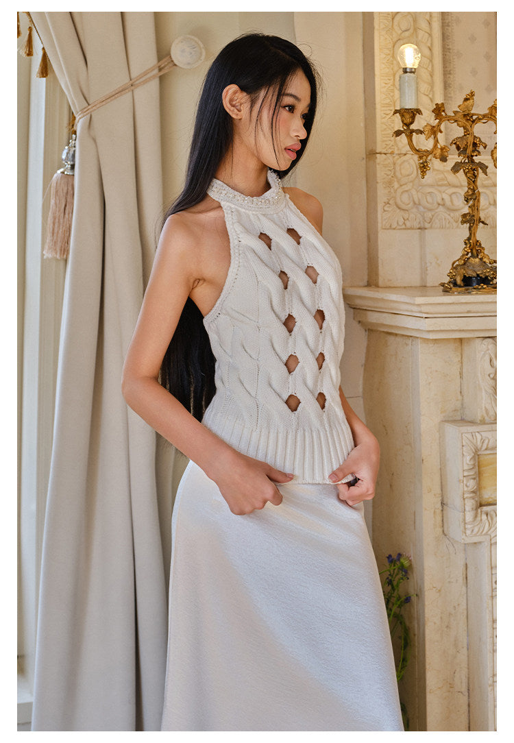 Knitted Top with Bling Design