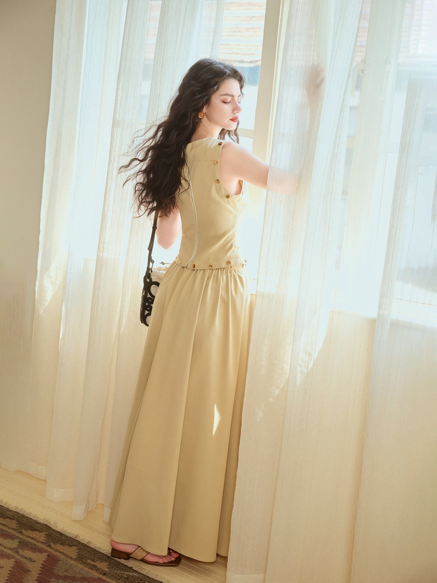 Viscose Top and Skirt Set - Textured Design