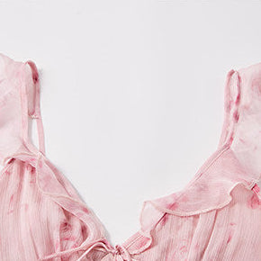 Floral Embroidered Dress - Romantic Pink