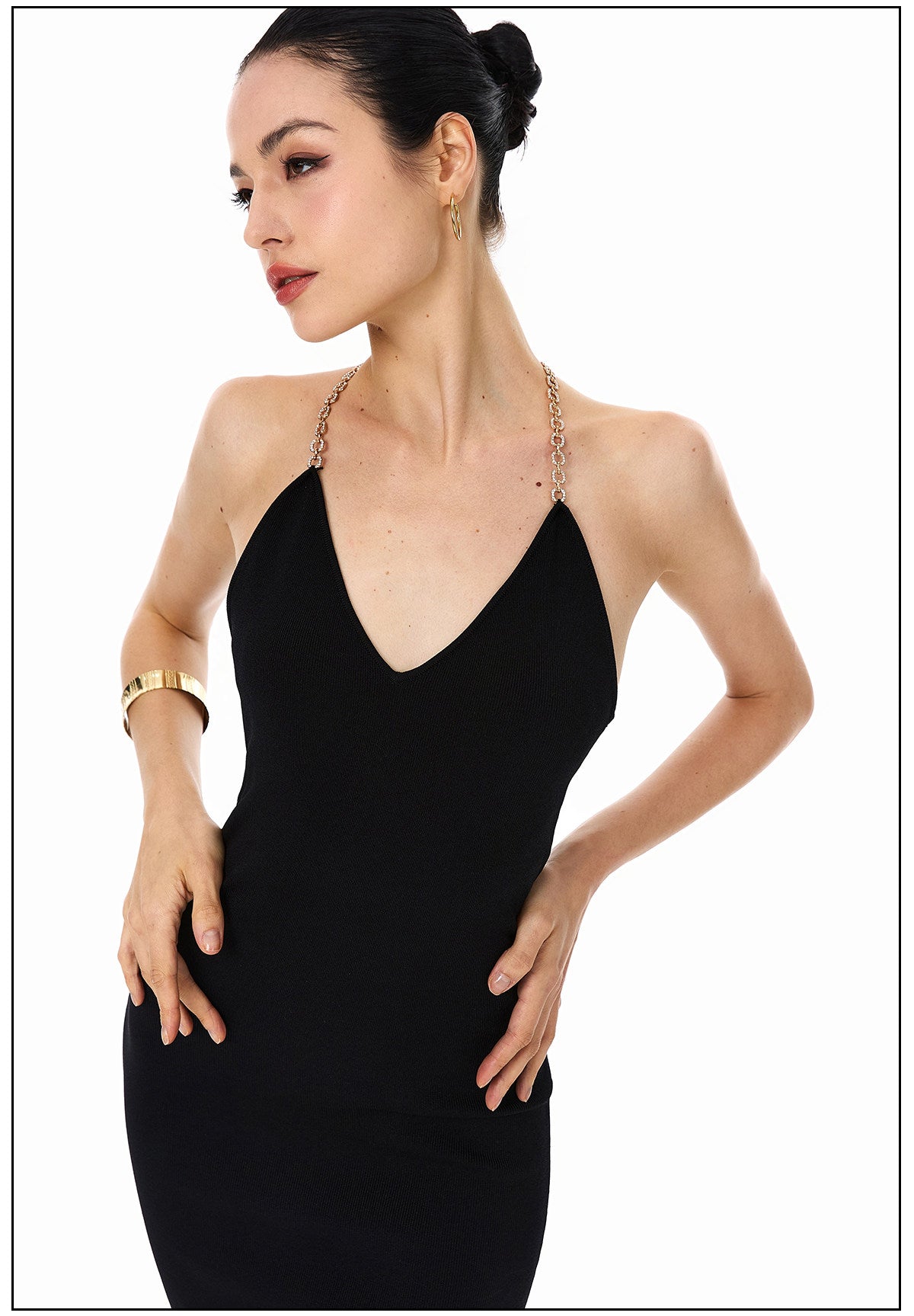 Bling Knit Dress - Fitted Evening Style