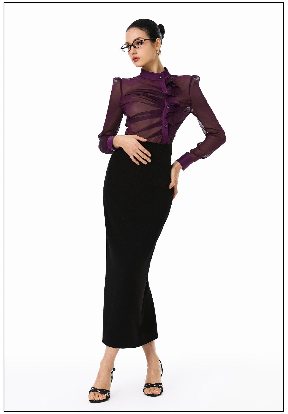 Sheer Viscose Blouse - Elegant and Lightweight