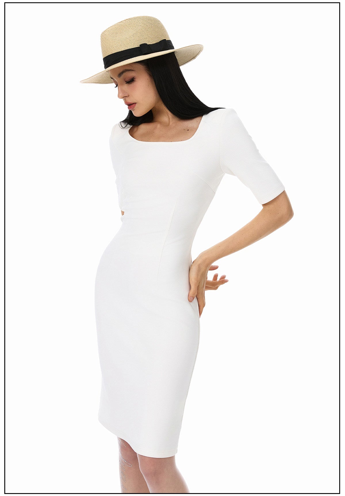 Viscose Dress - Stylish Fitted Design